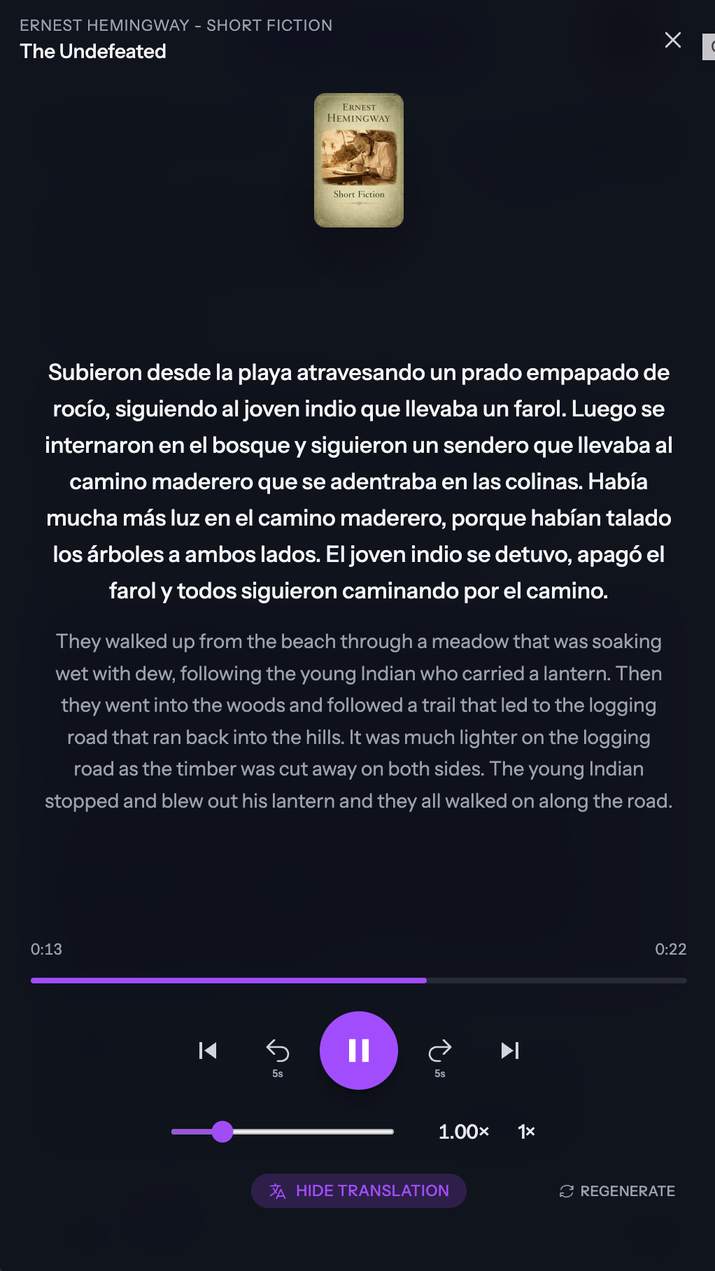 Colexi audiobook reader mobile screenshot